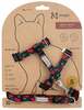 Kassi traksid koos rihmaga Amiplay BeHappy, 150 cm x 15 mm, must/punane/roheline