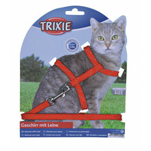 Traksid koos jalutusrihmaga Trixie, 27-45 cm, 10 mm, 1.3 m, helkurelementidega