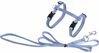 Kasside traksid koos rihmaga Flamingo Ziggi, 20-35 cm, 10 mm, 110 cm, helesinine