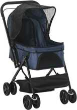 Lemmiklooma jalutuskäru PawHut Cat Buggy, 76,5 x 52 x 95 cm, sinine