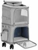 Lemmiklooma transpordikott Springos PA0326, 55 x 34 x 26 cm, hall, rataste ja teleskoopkäepidemega