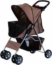 Koera jalutuskäru PawHut Dog Buggy, 75 x 45 x 97 cm, kohvipruun