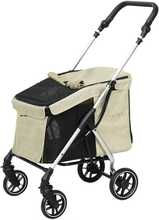 Lemmikloomade jalutuskäru PawHut, 80 x 48,5 x 106 cm, khaki