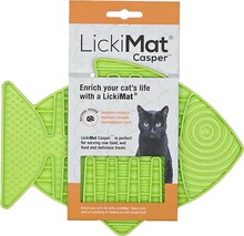 Lakkumismatt LickiMat Casper, roheline, 22 x 16 cm