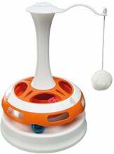 Mänguasi kassidele Ferplast Tornado, 24 cm, valge/oranž