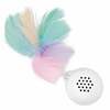 Mänguasi kassidele Epic Pet Rolling Feather Ball 812469, 4 cm, valge/mitmevärviline