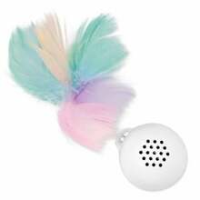 Mänguasi kassidele Epic Pet Rolling Feather Ball 812469, 4 cm, valge/mitmevärviline