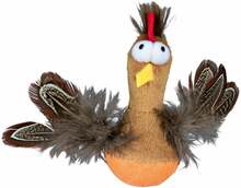 Mänguasi kassidele Trixie Bobo Chicken, 10 cm, pruun/must