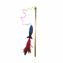 Mänguasi kassidele Hippie Pet, õng sulgedega, 50 cm