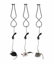 Mänguasi kassidele Flamingo Bungee Mouse KF12767, erinevad värvid