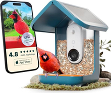 Nutikas linnusöötja Birdbuddy Smart Bird Feeder 2.0 Blue päikesepaneeliga