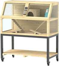 Puidust kääbushamstri puur PawHut, 87 x 43 x 101 cm