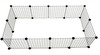 Modulaarne koeraaedik C&C, 145 x 75 x 37 cm, must