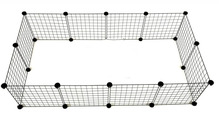 Modulaarne koeraaedik C&C, 145 x 75 x 37 cm, must