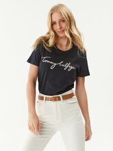 T-särk naistele Tommy Hilfiger Heritage Crew Neck Graphic Tee WW0WW24967, XS, tumesinine