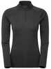 Naiste T-särk Montane F Dart Zip Neck, S, must