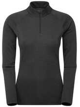 Naiste T-särk Montane F Dart Zip Neck, M, must