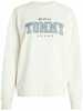 Džemper Tommy Jeans Tjw Rlx Varsity Luxe Crew DW0DW17339, valge, regular fit