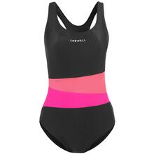 Naiste ujumistrikoo Crowell Lola col.03, 42, must-roosa