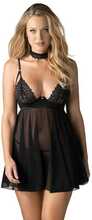 Naistepööd Obsessive Babydoll, XS/S, must