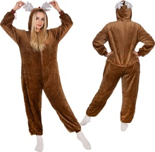 Kigurumi pidžaama naistele Springos HA7341, L, pruun
