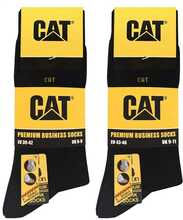 Pikad sokid CAT AV1006-7, 3 paari, 39-42, must/kollane
