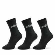 Sokid Adidas Linear Crew Cushioned IC1301, L: 43-45, mustad, 3 paari