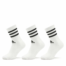Meeste sokid Adidas 3-Stripes Cushioned Crew Socks HT3458, 3 paari, valge, suurus 43-45