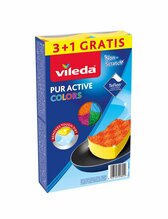 Käsn Vileda Pur Active Colors, 4 tk