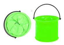 Kokkupandav ämber Lean Toys PVC, roheline, 14x14x12.5 cm
