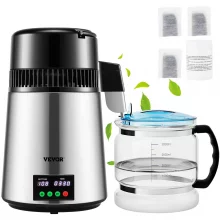 Veedestillaator Vevor, 4 L, 750 W, hõbe