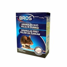 Graanulid hiirte ja rottide vastu Bros, 140 g