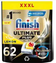 Nõudepesumasina kapslid Finish Quantum Ultimate Lemon, 62 tk