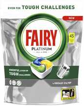 Nõudepesumasina kapslid Fairy Platinum Lemon, 45 tk