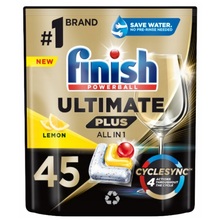 Nõudepesumasina kapslid Finish Powerball Ultimate Plus Lemon, 45 tk