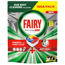 Nõudepesumasina tabletid Fairy Platinum Plus Lemon, 71 tk