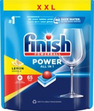 Nõudepesutabletid Finish Allin1 Power Lemon, 65 tk