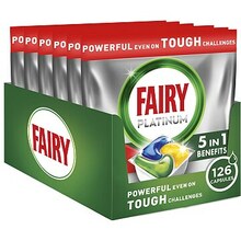 Nõudepesumasina tabletid Fairy Platinum All In One Lemon, 126 tk