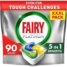 Nõudepesumasina tabletid Fairy Platinum All In One Lemon, 90 tk