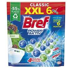 WC-puhasti-värskendaja Bref Power Aktiv, 6 x 50 g