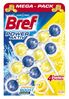 Tualetipoti puhastus- ja värskenduskapsel Bref Power Aktiv Lemon, 3 x 50 g