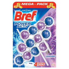 WC-poti puhastus- ja värskenduskapsel Bref Power Aktiv Lavender, 3 x 50 g