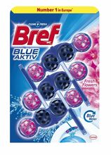 Tualeti puhastus- ja värskenduskapsel Bref Color Aktiv Fresh Flower, 3 x 50 g