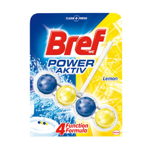 Tualetipoti puhastus- ja värskenduskapsel Bref Power Aktiv Lemon, 50 g