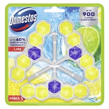 Tualetipuhastus- ja värskendustablett Domestos Trio Power Lime, 50 g, 3 tk