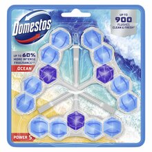Tualeti puhastus- ja värskendaja Domestos Power 5 Ocean, 3 x 55 g