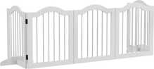 Lemmikloomade turvavärav PawHut, 5-osaline, 254,5 x 61 cm, valge