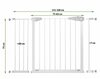 Turvavärav Springos SG00001AC, 76-120 cm, valge