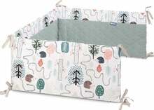 Voodikaitse Sensillo Hedgehog Emerald, 120 x 60 cm, valge/roheline