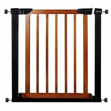 Turvavärav Springos SG0003C, 75-110 cm, pruun/must